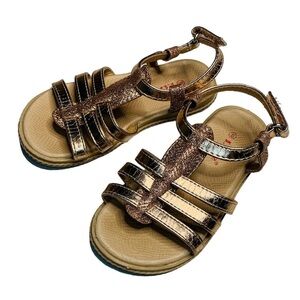 Link baby girls size 8 rose gold sandals